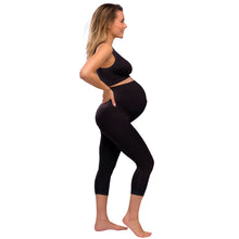 Load image into Gallery viewer, 3/4 MATERNITY SUPPORT LEGGINGS