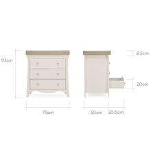 Load image into Gallery viewer, CLARA 3 DRAWER DRESSER &amp; CHANGER
