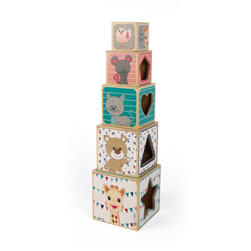 SOPHIE LA GIRAFE 5-BLOCK PYRAMID